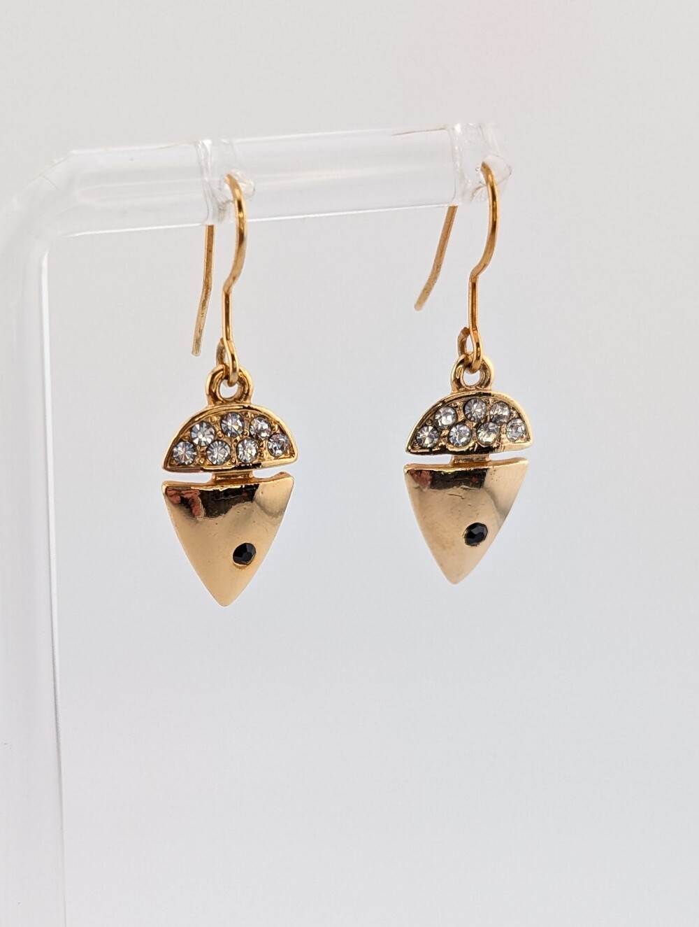 Vintage Gold Crystal Drop Earrings - Women Jewelry